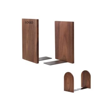 1 Pair Of Wood Walnut Bookends Item No#10100