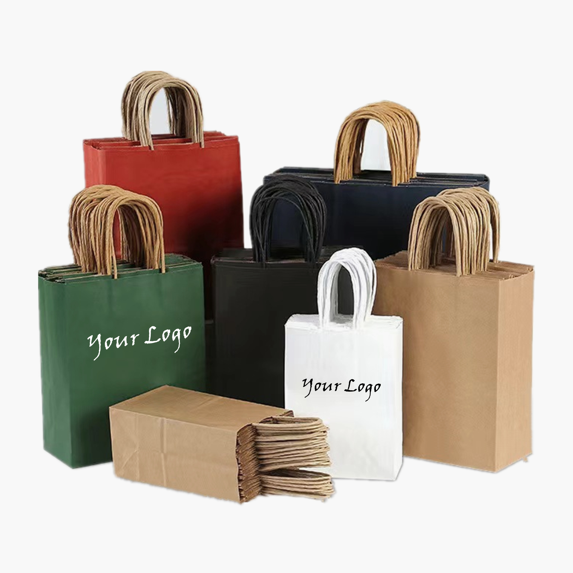Kraft Paper Gift Bag With Handles Item No#10276