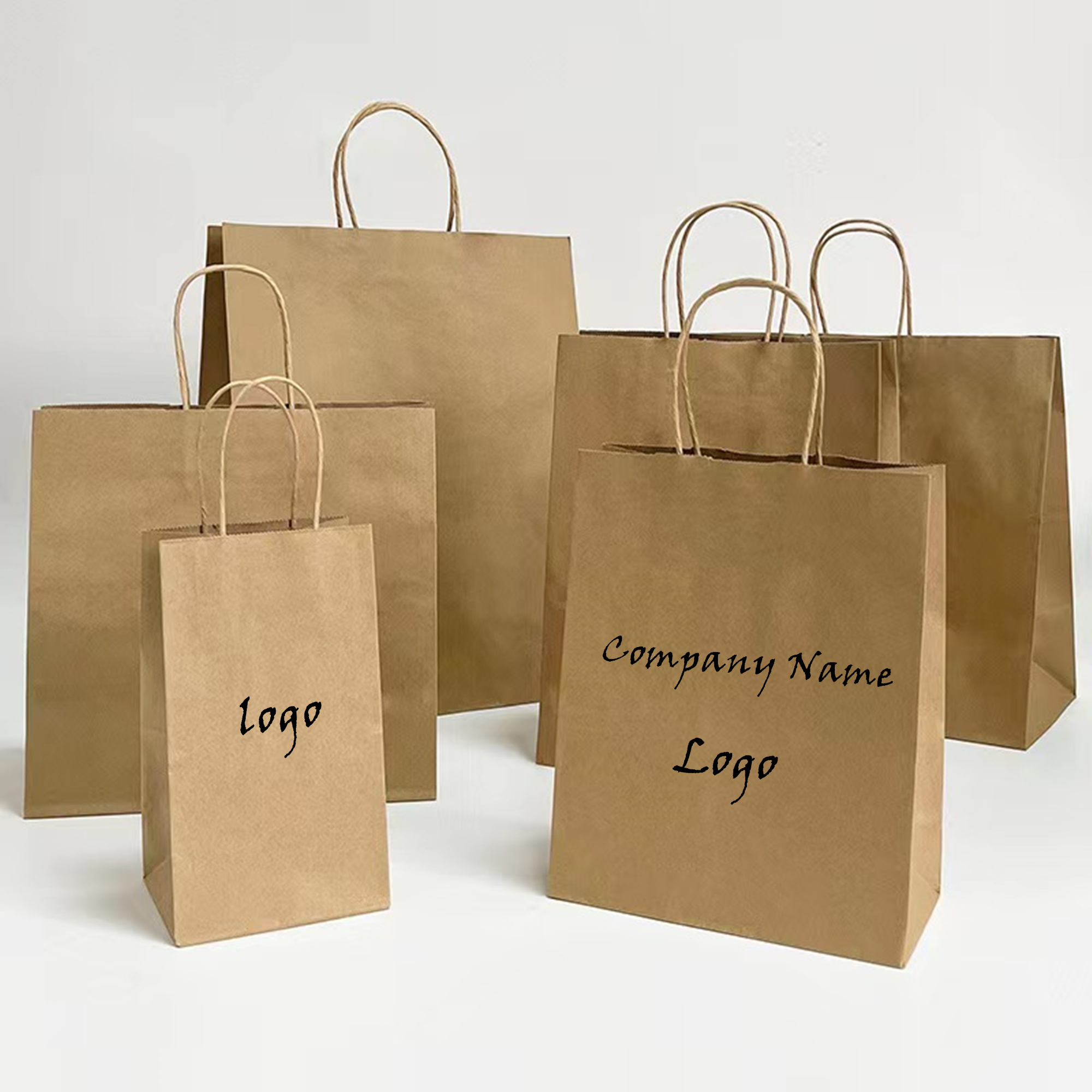 Kraft Paper Gift Bag With Handles Item No#10276 - Image 2