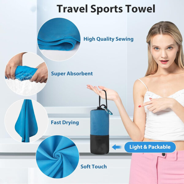 Microfiber Travel Sports Towel Item No#10281 - Image 3