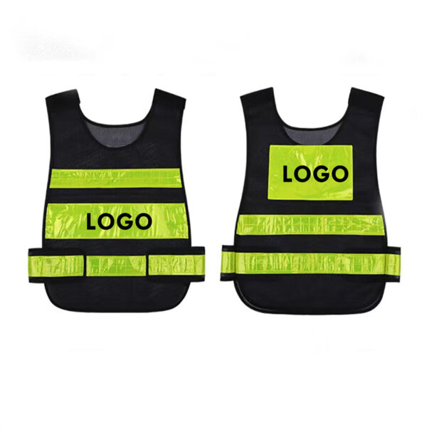 Black yellow Reflective Vest  Item No#10284 - Image 2