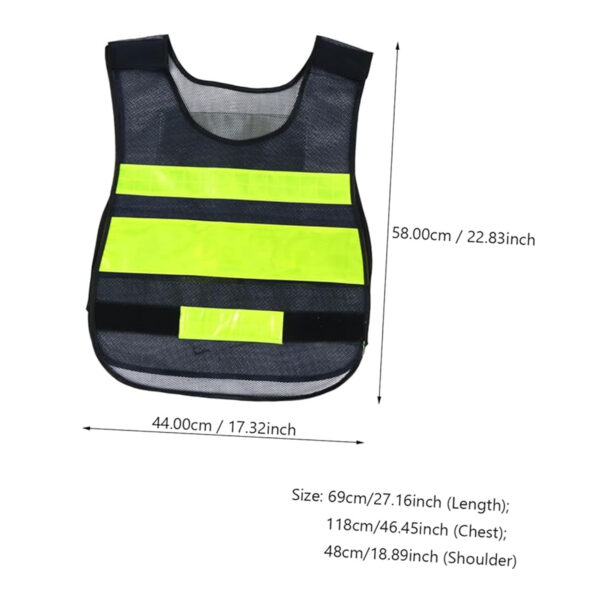 Black yellow Reflective Vest  Item No#10284 - Image 3