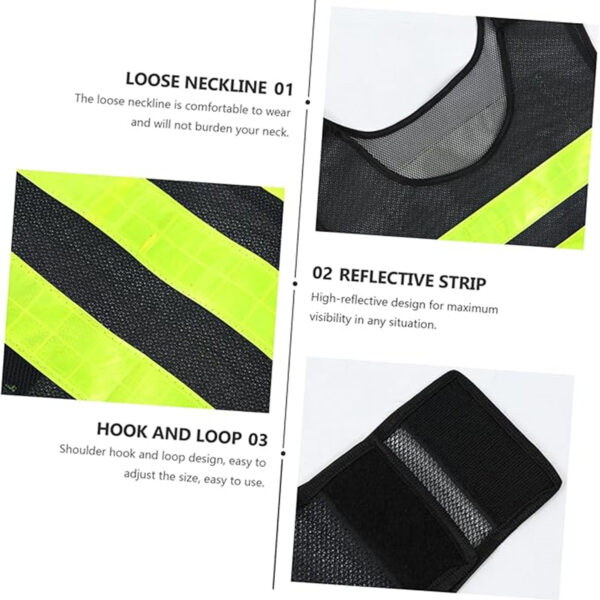 Black yellow Reflective Vest  Item No#10284 - Image 5