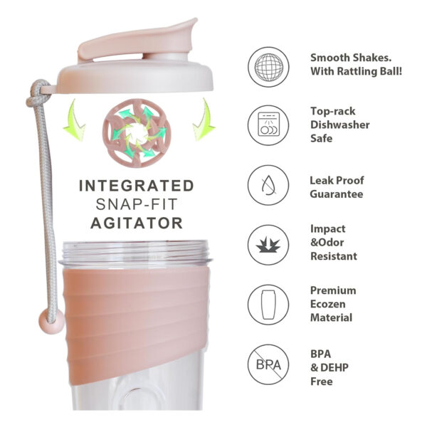 Shaker Bottle For Protein Mixes 24Oz Item No#10290 - Image 2