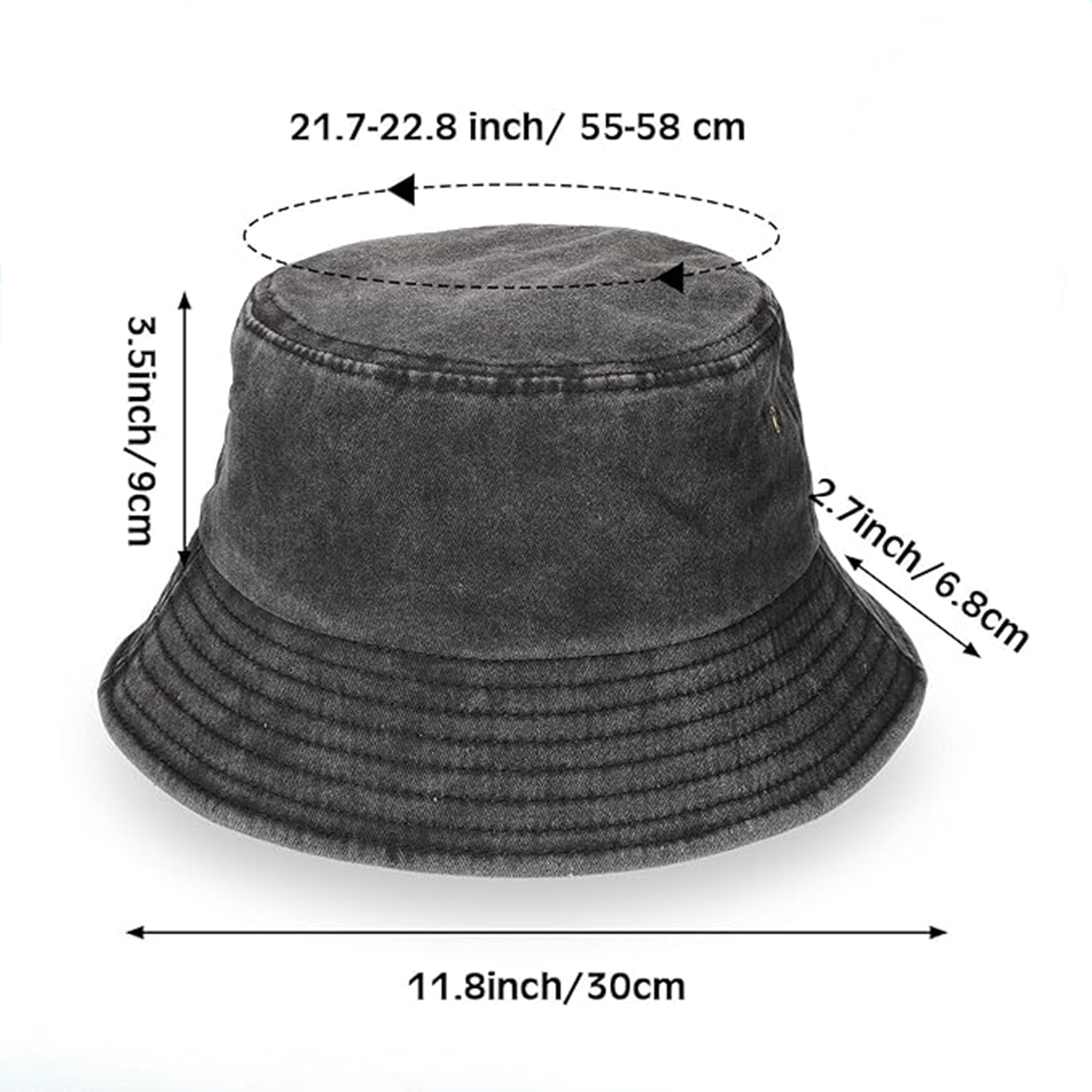 Washed Cotton Bucket Hat Item No#10302 - Image 2