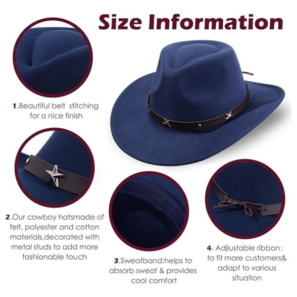 Classic Western Cowboy Hat Item No#10309 - Image 3