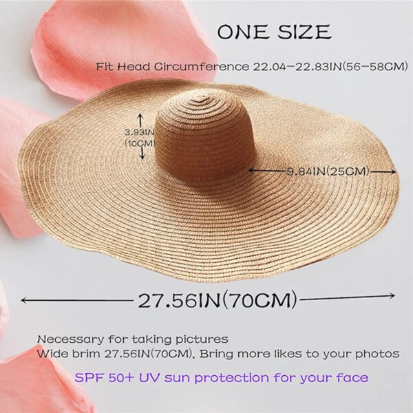 Oversized Beach Straw Hat  Item No#10314 - Image 2