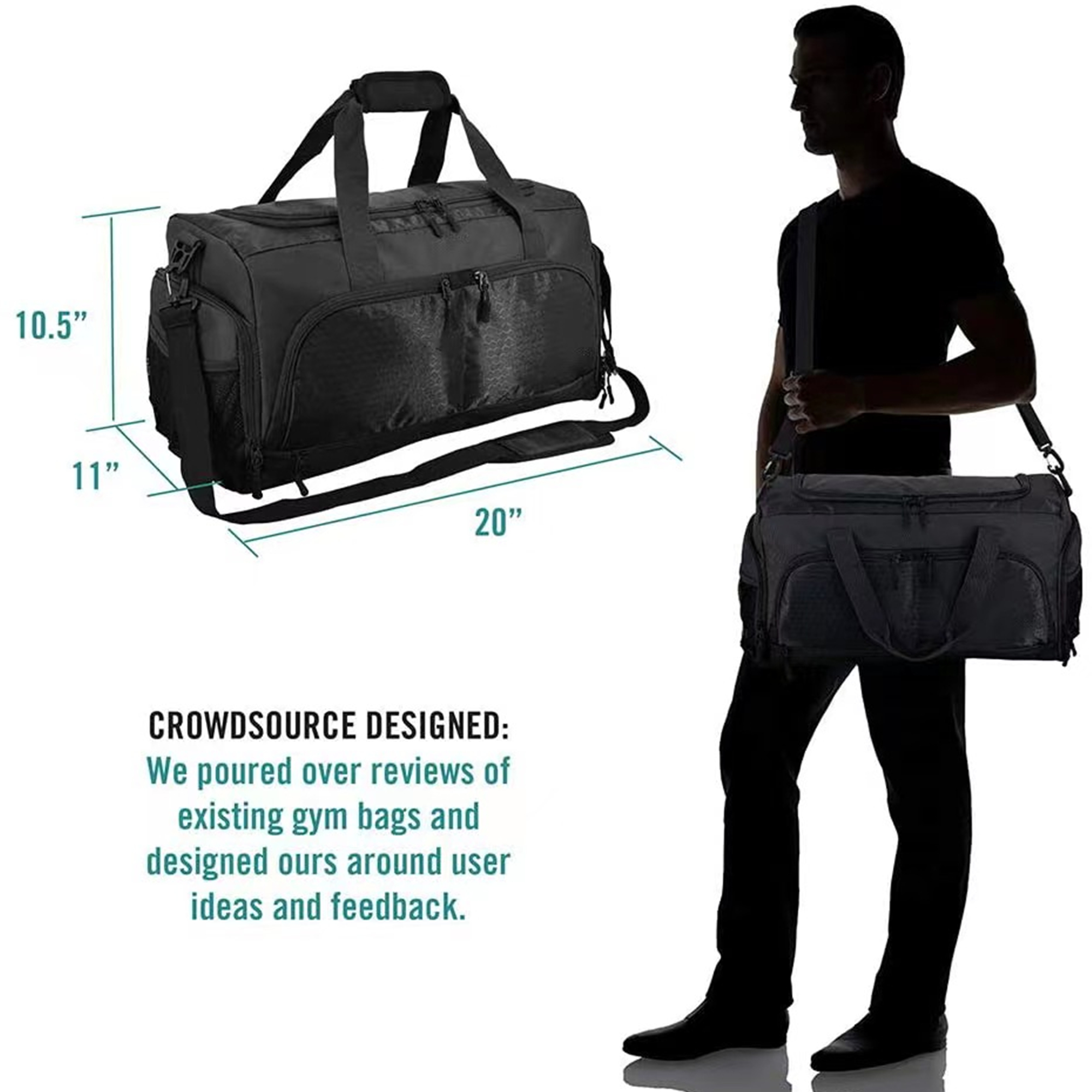 Mens Sports Gym Duffle Bag Item No#10326 - Image 2