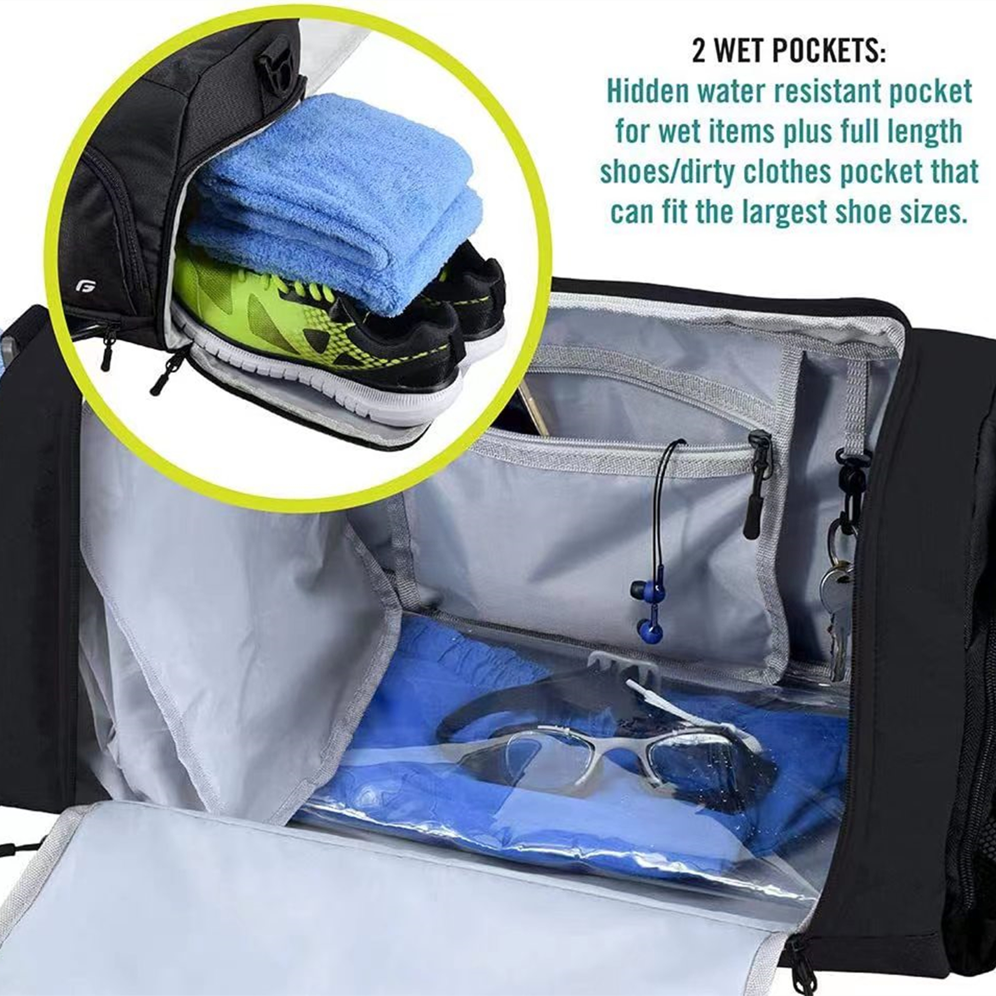 Mens Sports Gym Duffle Bag Item No#10326 - Image 4