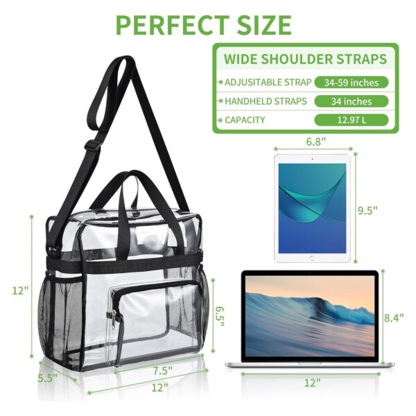 Clear Bag With Reinforced Strap Item No#10344 - Image 2