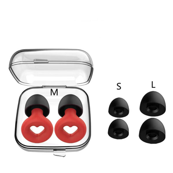 Heart Reusable Silicone Ear Plugs For Noise Reduction Item No#10165 - Image 2