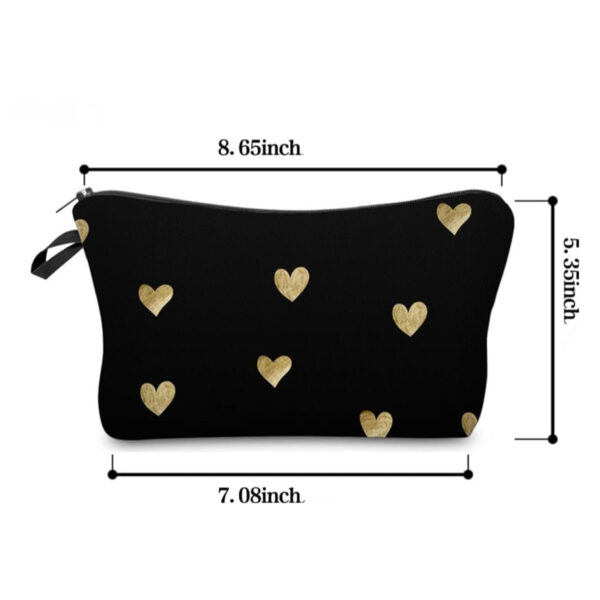 Heart Printed Makeup Bag Item No#10174 - Image 2