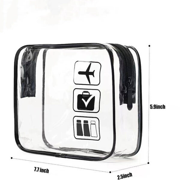 Clear Travel Toiletry Bag Wih Zippers Item No#10175 - Image 2