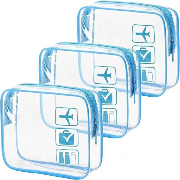 Clear Travel Toiletry Bag Wih Zippers Item No#10175 - Image 5