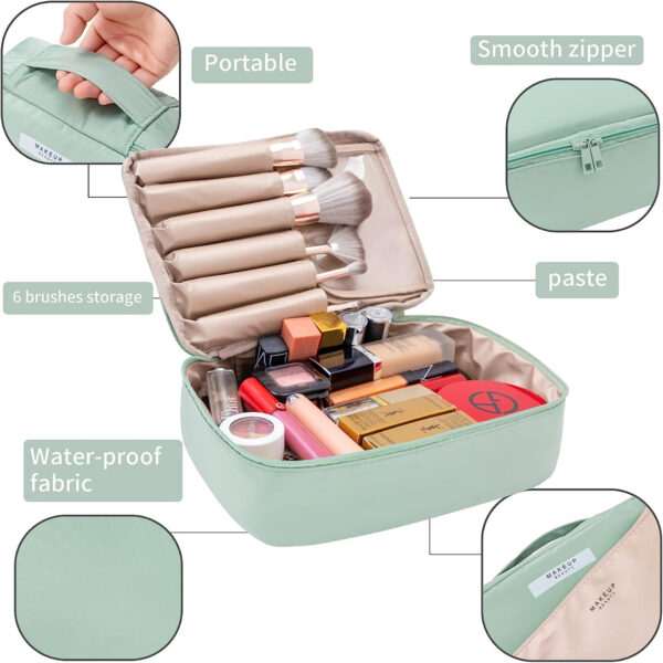Cosmetic Travel Makeup Bag With Handle Item No#10176 - Image 5