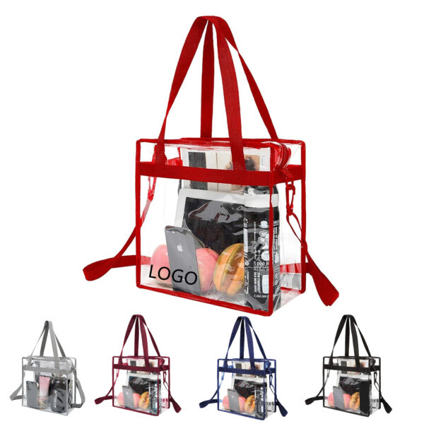 Stadium Approved Clear Tote Bag With Zipper Closure Item No#10199
