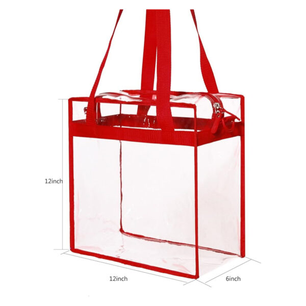 Stadium Approved Clear Tote Bag With Zipper Closure Item No#10199 - Image 2