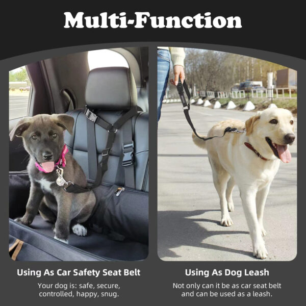 2 Packs Adjustable Dog Cat Safety Seat Belt In carItem No#10002 - Image 4