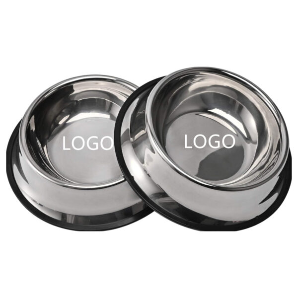 Stainless Steel Dog Bowl with Anti-Skid Rubber Base
Item No#10015