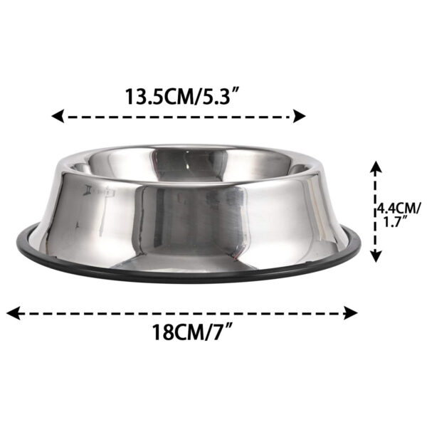 Stainless Steel Dog Bowl with Anti-Skid Rubber Base
Item No#10015 - Image 2