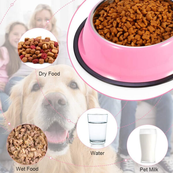 Stainless Steel Dog Bowl with Anti-Skid Rubber Base
Item No#10016 - Image 4