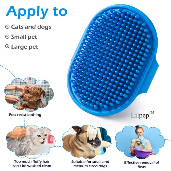 Pet Shampoo Bath Brush with Rubber CombItem No#10027 - Image 3