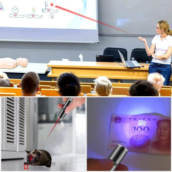 Cat Toys Usb Recharge Laser Pointer With Uv Purple Light Item No#10036 - Image 5
