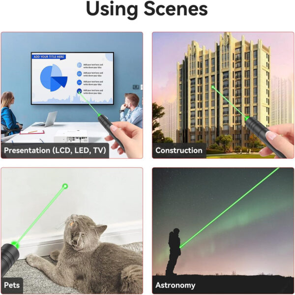 Rechargeable Green Laser Pointer For Cats Toy Item No#10040 - Image 5