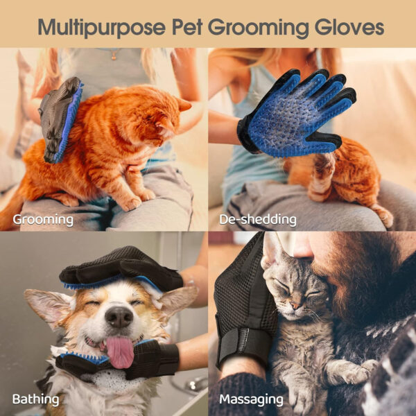 Pet Grooming Gloves Cat Brushes For Gentle Shedding Item No#10042 - Image 5