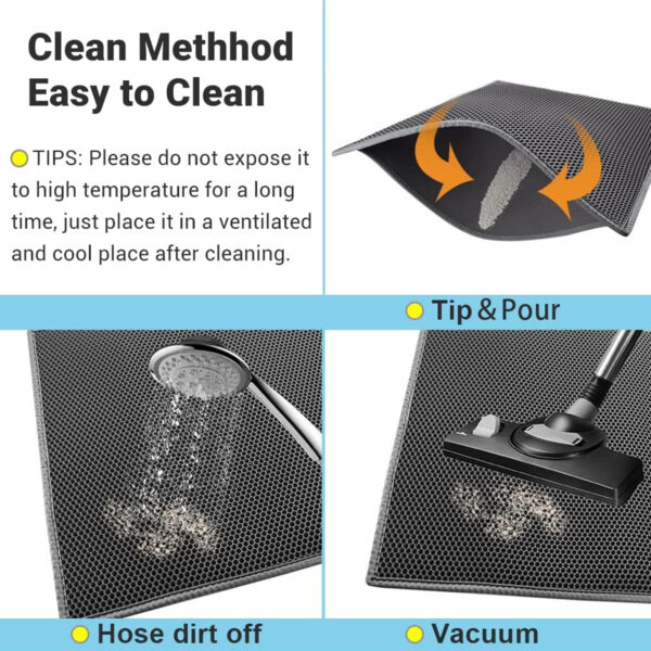 Cat Litter Mat Urine Proof Trapping Mat 23.7X17.8 Inch Item No#10045 - Image 4