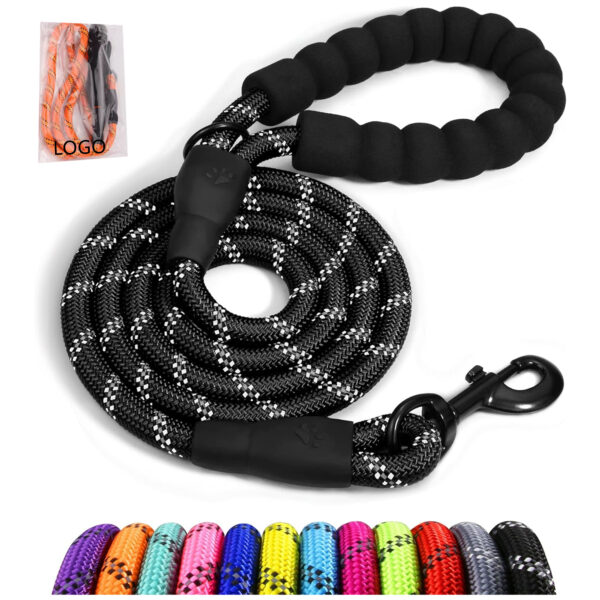 5 Ft Reflective Dog Leash With Comfortable Padded Handle Item No#10048