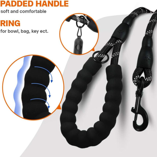 5 Ft Reflective Dog Leash With Comfortable Padded Handle Item No#10048 - Image 2