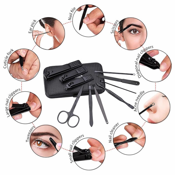 10 In 1 Manicure Set Nail Clippers Pedicure Kit Item No#10052 - Image 4