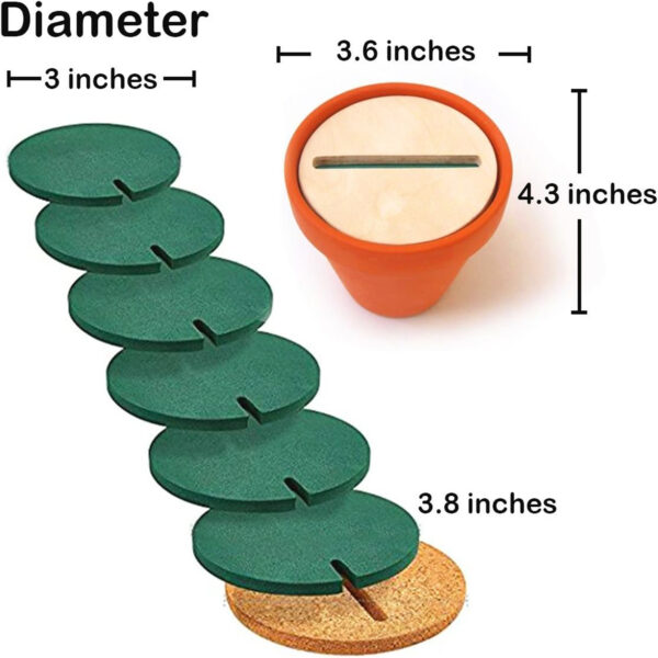 Set Of 6 Diy Cactus Coasters With Flowerpot Holder Item No#10058 - Image 2
