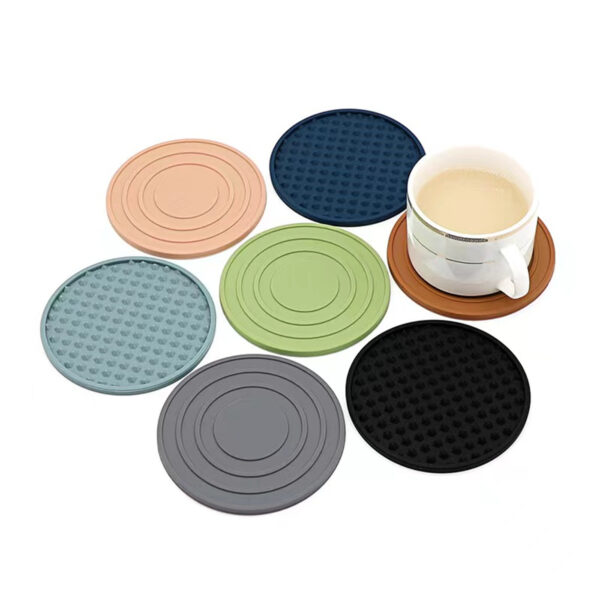 Set of 6 Silicone Drink Coasters with HolderItem No#10062 - Image 2