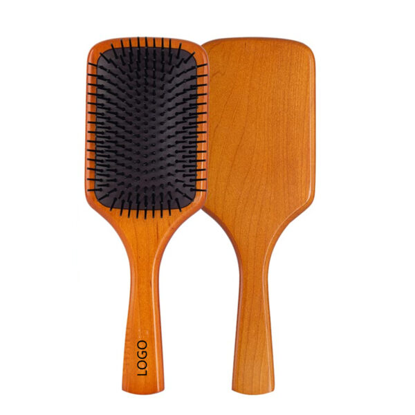 Wooden Paddle Hair Brush With Nylon Bristles for Men WomenItem No#10075