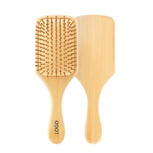 Square Bamboo Paddle Hair Brush With Bamboo Bristles For Men Women Item No#10076