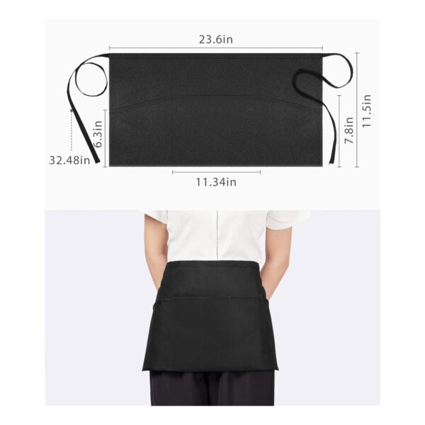 Waterdrop Resistant Waist Aprons With 3 Pockets Item No#10079 - Image 2