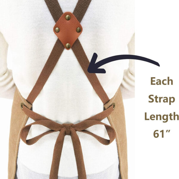 Heavy Duty Adjustable Work Apron With Large Pockets Item No#10083 - Image 4