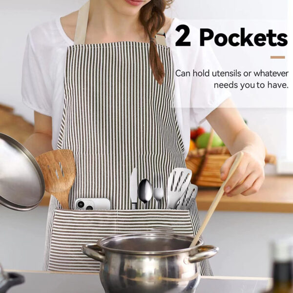 Adjustable Cooking Aprons With 2 Pockets Item No#10084 - Image 3