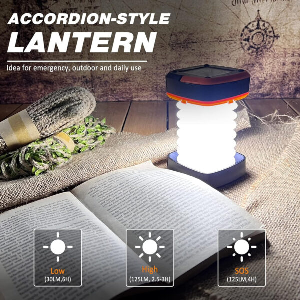 Folding USB Rechargeable Solar Camping Lantern Item No#10101 - Image 2