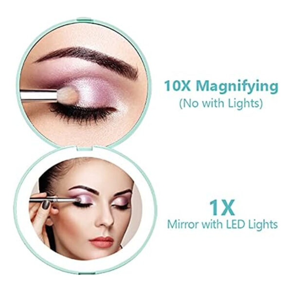 USB Rechargeable Led Travel Makeup Mirror Item No#10110 - Image 5