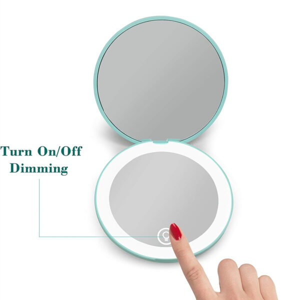 USB Rechargeable Led Travel Makeup Mirror Item No#10110 - Image 3