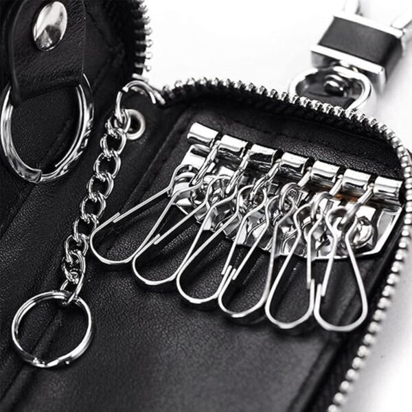 Premium Leather Key Holder Bag With Zipper Closure Item No#10133 - Image 4