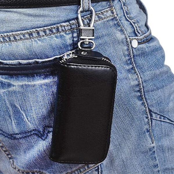 Premium Leather Key Holder Bag With Zipper Closure Item No#10133 - Image 5