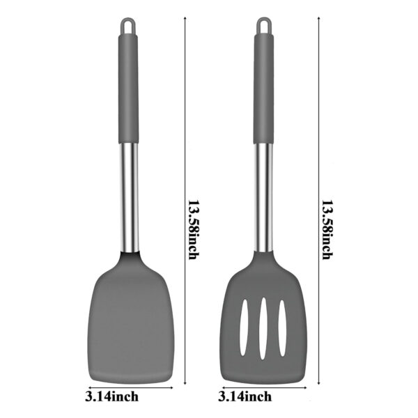 2 Pcs Silicone Spatula Set for kitchen CookingItem No#10141 - Image 4