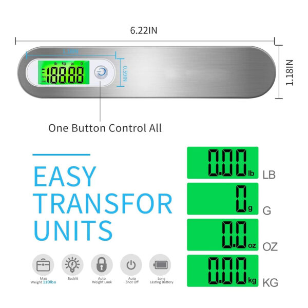 Portable Digital Weight Scale With Hook Item No#10149 - Image 2