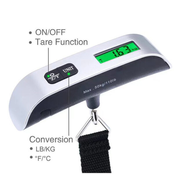 Portable Handheld Luggage Scale With Temperature Sensor Item No#10150 - Image 2