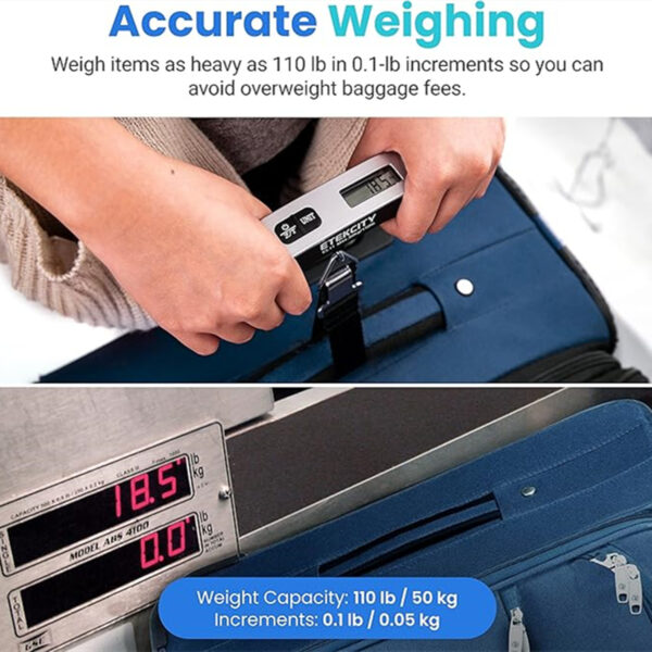Portable Handheld Luggage Scale With Temperature Sensor Item No#10150 - Image 5