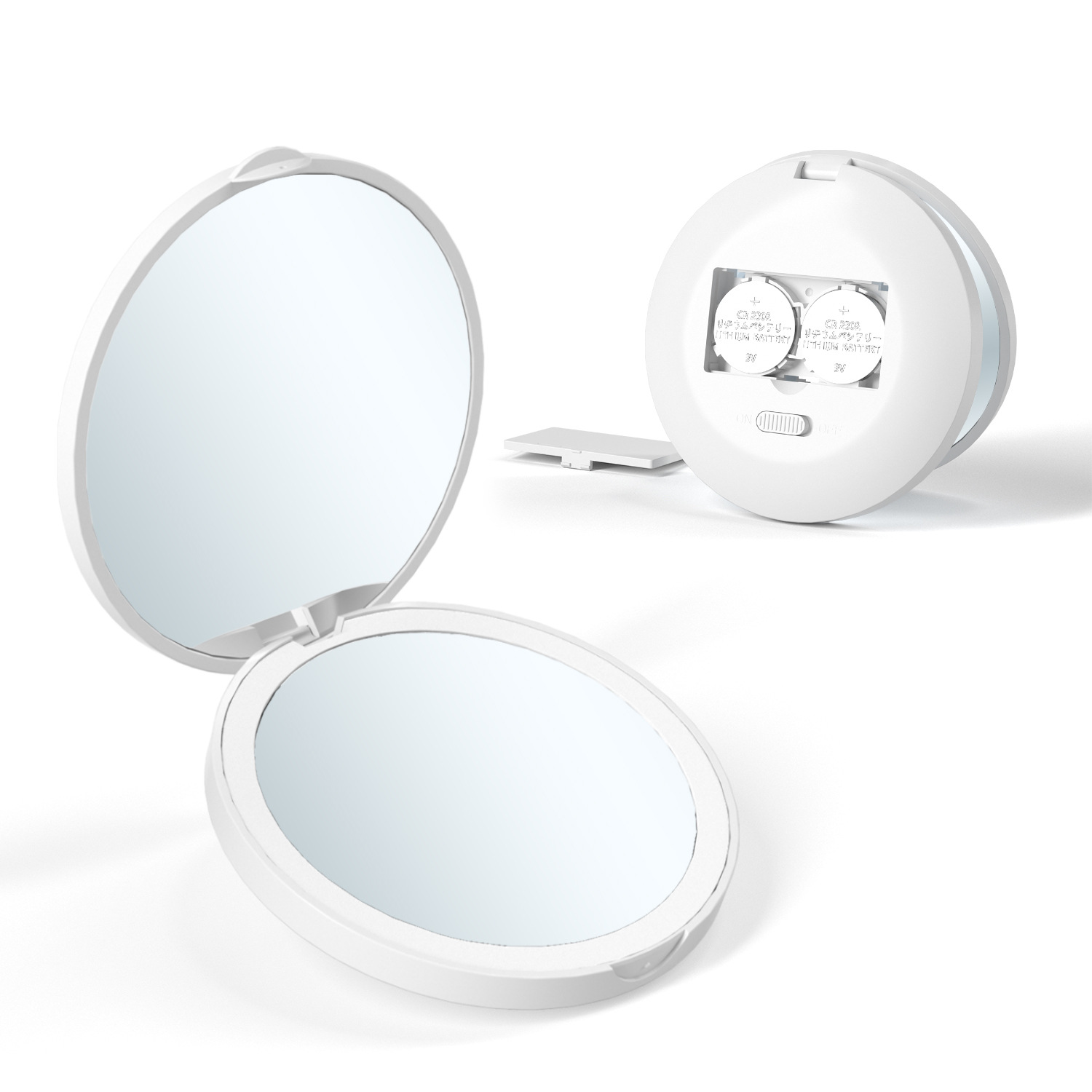 Led Lighted Travel Makeup Mirror 2X Magnification Compacts Item No#10108 - Image 5